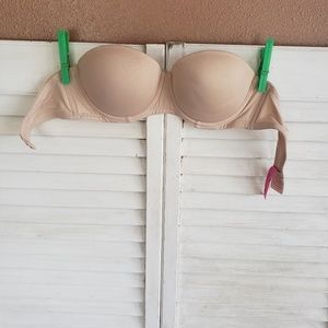 Tan strapless bra